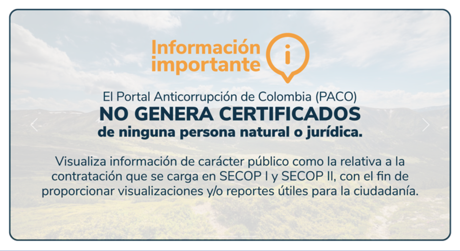PACO No Genera Certificados, de nínguna persona natural o jurídica